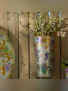 Mackenzie Childs Flower Market Hanging Bucket
